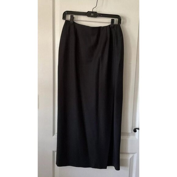Barry Bricken Dresses & Skirts - Barry Bricken Mark Shale Women's Pencil Maxi Sz 6 Long Skirt Dark Gray Wool Vntg